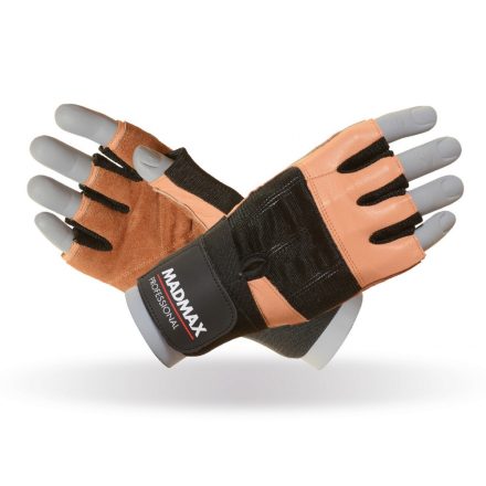 MADMAX Professional Natural Brown Csuklószorítós Kesztyű L