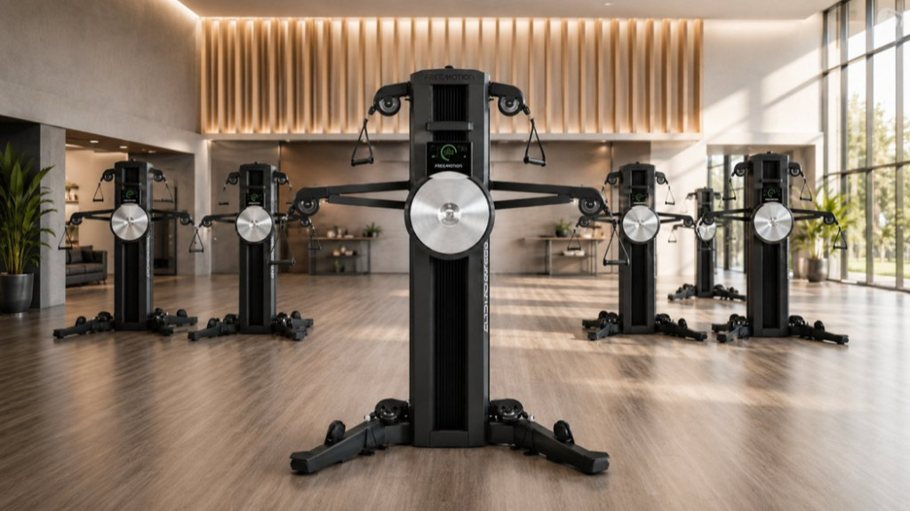 Freemotion Fusion CST edzőgép hotel wellness és fitneszrészlegben, prémium kombinált gép vendégeknek